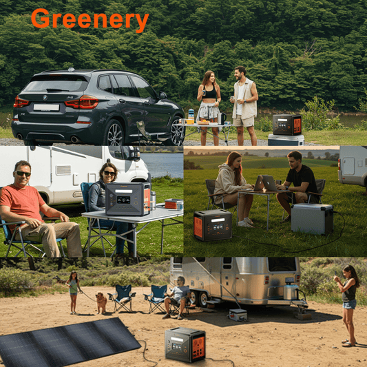Greenery G2500 Portable Power Station 2500W(Peak 4800W),2304Wh Solar Generator with 200W Solar Panel,LiFePO4 Battery,4 AC Outlets Emergency Power Station for Home, Camping, Outdoor Battery Backup