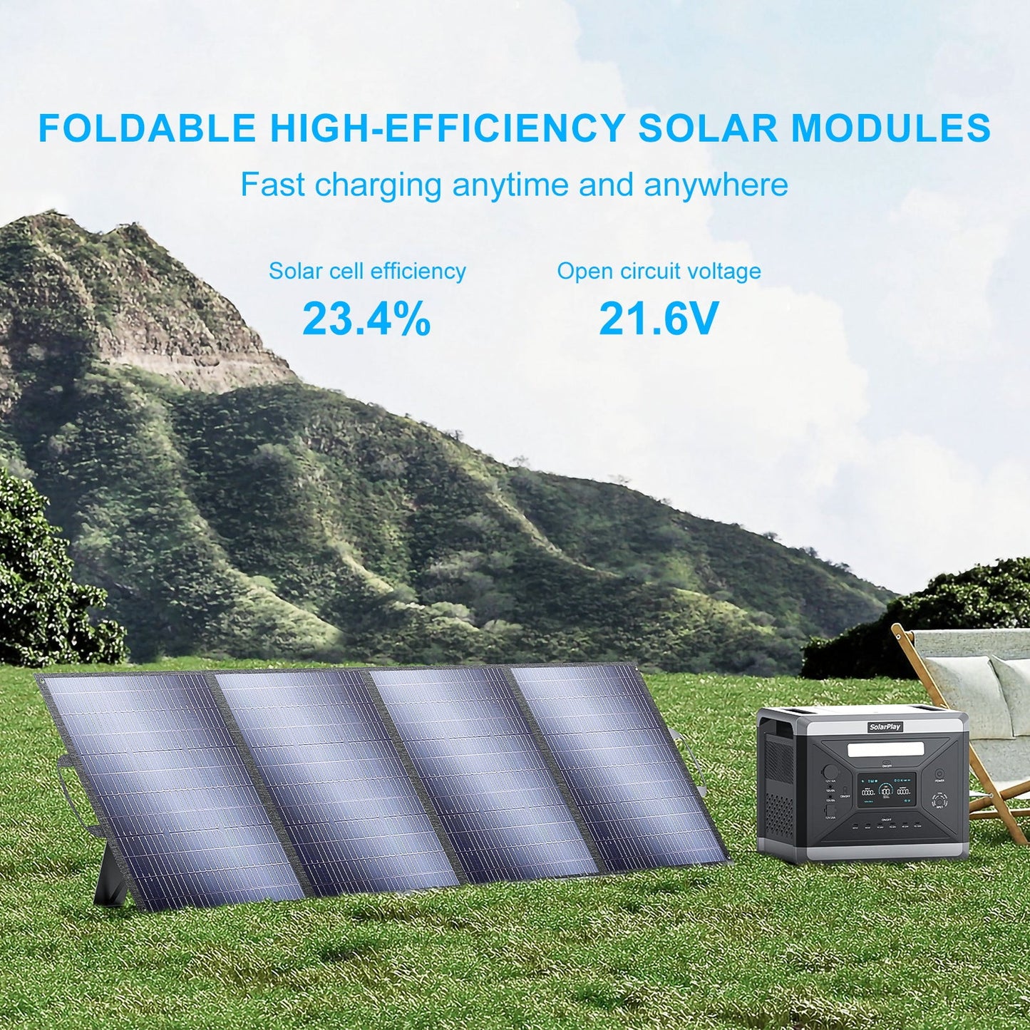SolarPlay 200W Foldable Solar Panel MC-4 Output - S200
