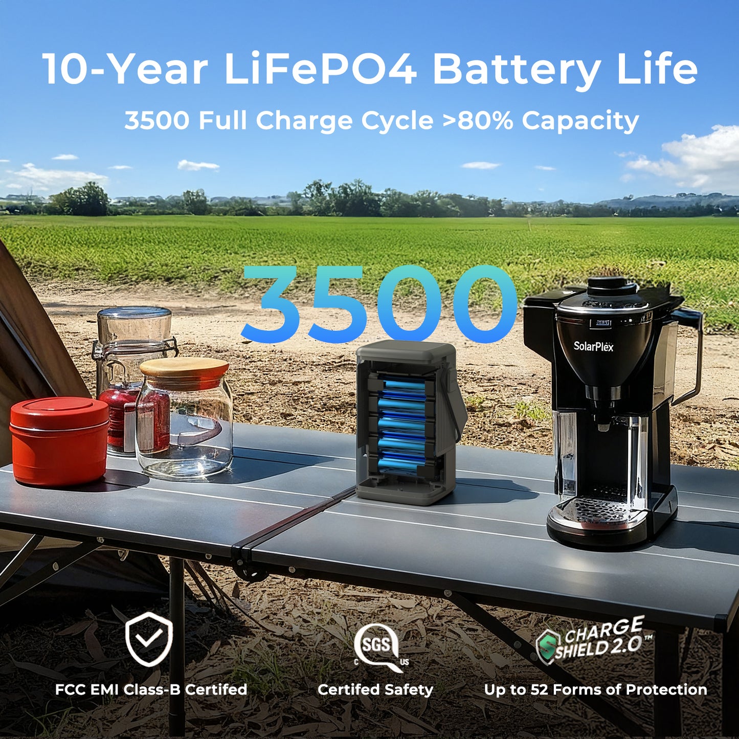 SolarPlay Q100 Portable Power Station with 96Wh LiFePO4 Battery, 100W Solar Generator Two-Way Fast Charging, for Outdoor Camping & Emergencies