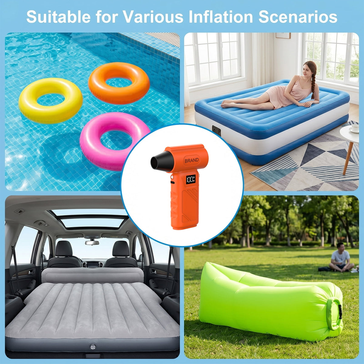 Solarplay Compressed Air Duster-130,000RPM Super Power Electric Air Duster, 5-Gear Adjustable Mini Blower with Fast Charging,Dust Blower for Computer,Keyboard,House,Outdoor and Car