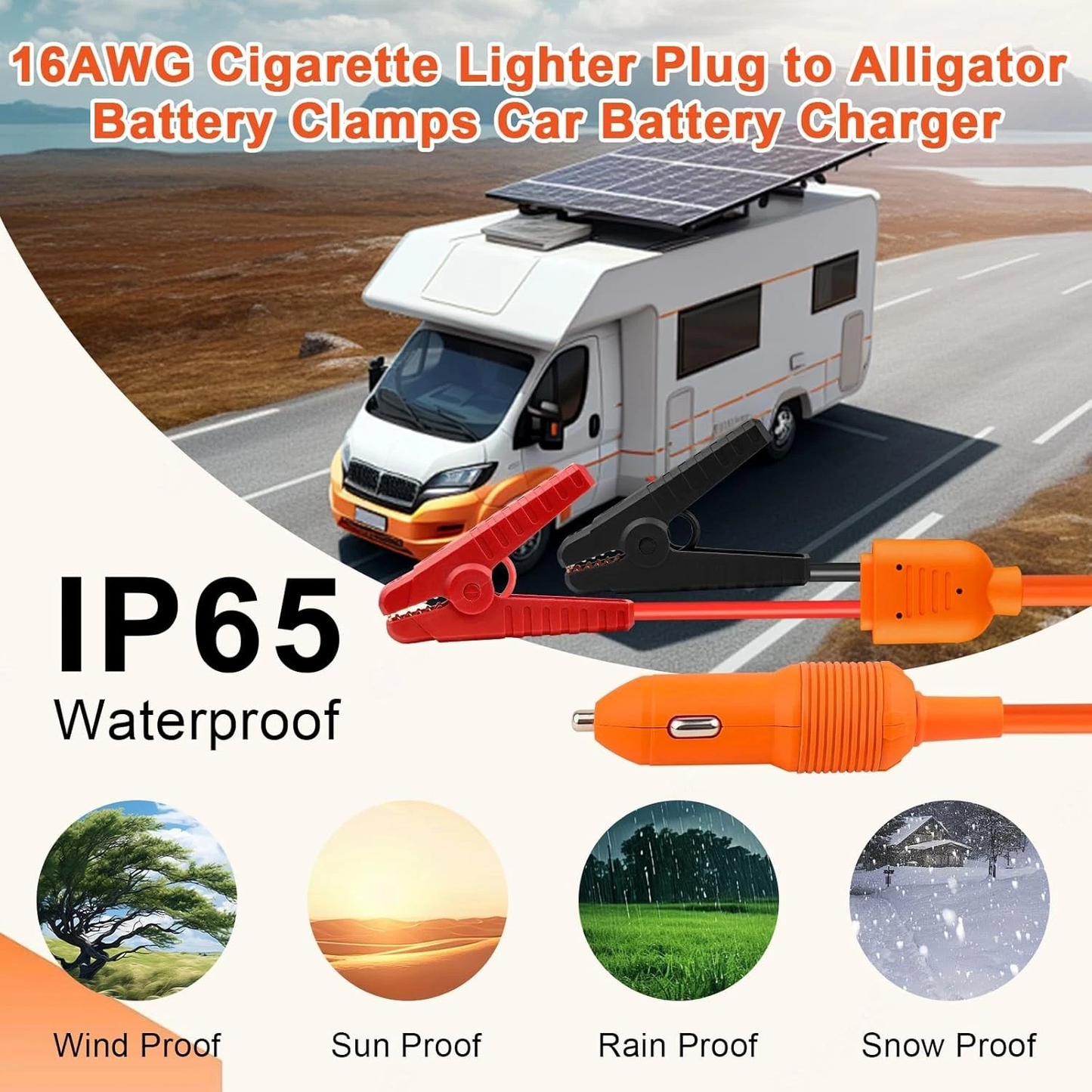 12V Automobile Charging Cable for Car Battery,for All Solar Generators