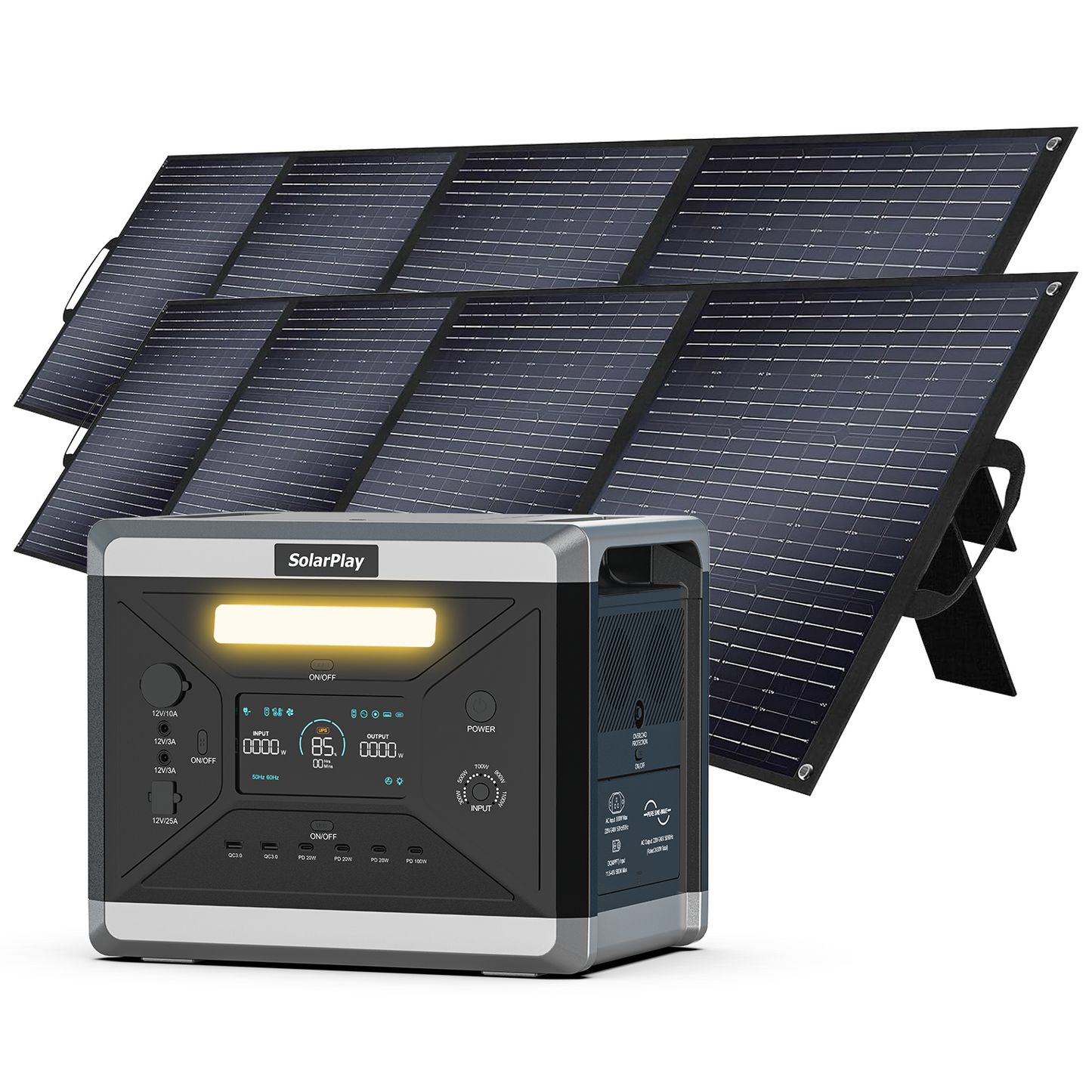 SolarPlay Q2501 Portable Power Station with S200 Solar Panel(2400W/2160Wh+200W)
