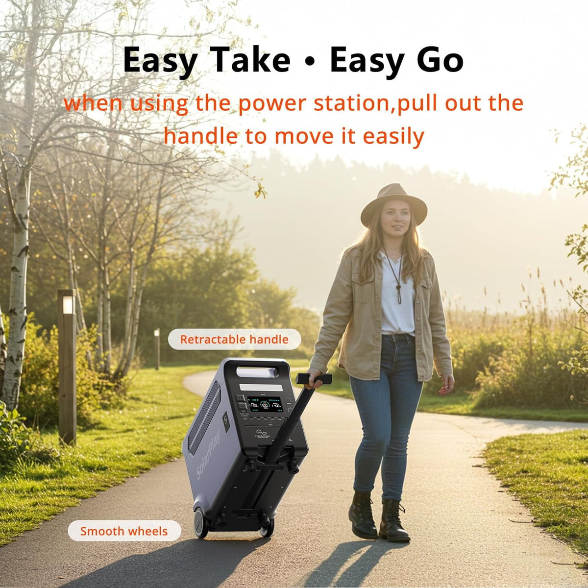 Solarplay Q3600 3840Wh 3600W Portable Power Station with 3×400W Solar Panels, 15 Outputs, for Home, Camping, Emergencies , RV