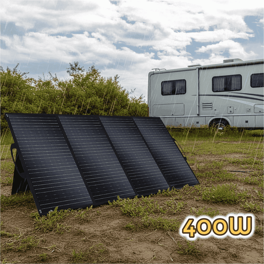 400 Watt Foldable Solar Panel for Power Station, Portable Solar Panel Charger with Adjustable Kickstands Waterproof IP65 for Home, RV, Boat, Outdoor, Camping, off Grid System