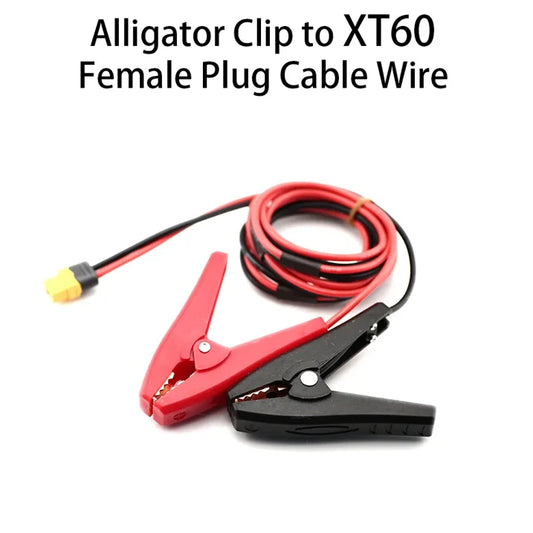 50/150cm14AWG XT60 Female Plug to Alligator Clip Cable Wire for ISDT Q6 Charger Accessories