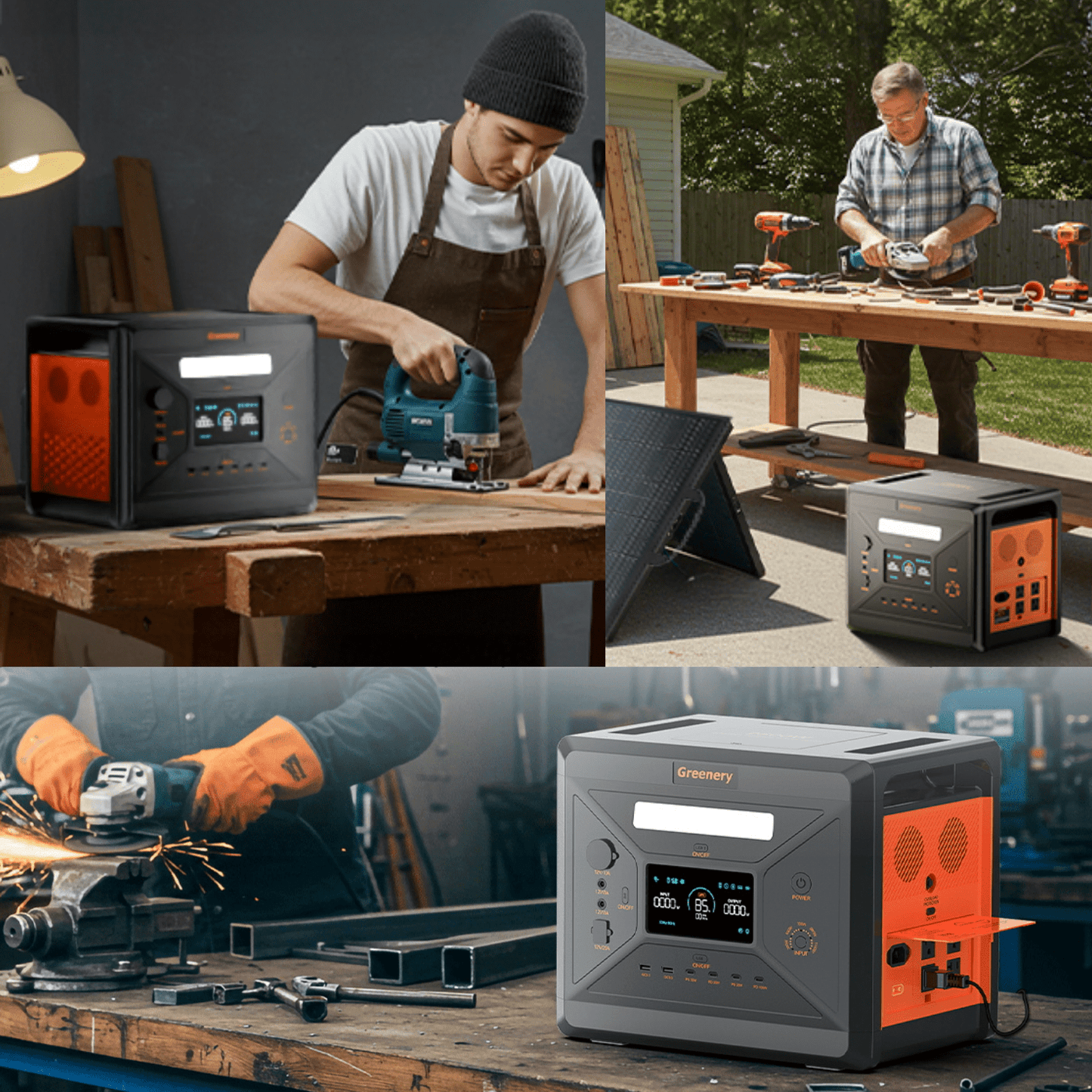 Greenery G2500 Portable Power Station 2500W(Peak 4800W),2304Wh Solar Generator 1.5Hrs Fast Charging LiFePO4 Battery,4 AC Outlets Emergency Power Station for Home,Camping,Outdoor Battery Backup