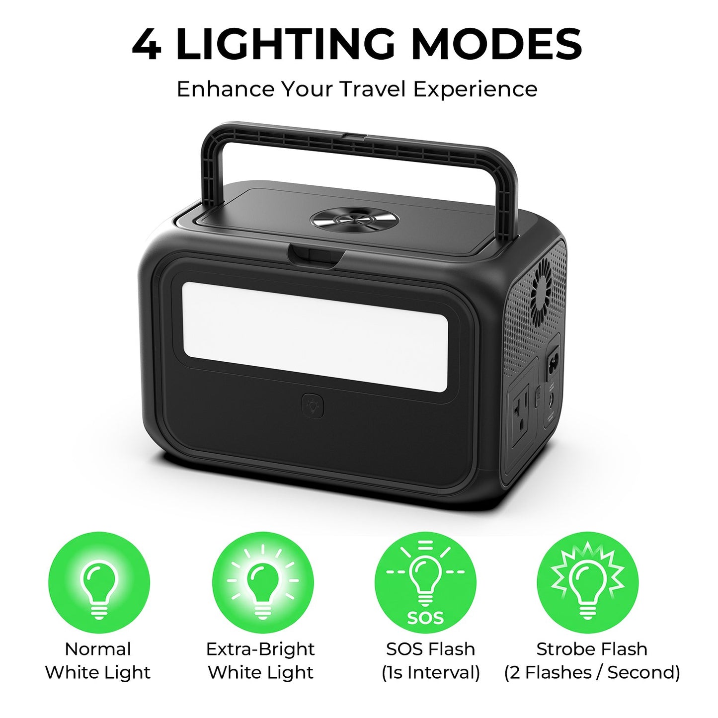 Solarplay Portable Power Station Q300,288Wh LiFePO4 Battery,300W Surge to 600W AC Output,Fast Charging Solar Generator for Outdoor,Camping,Home Use