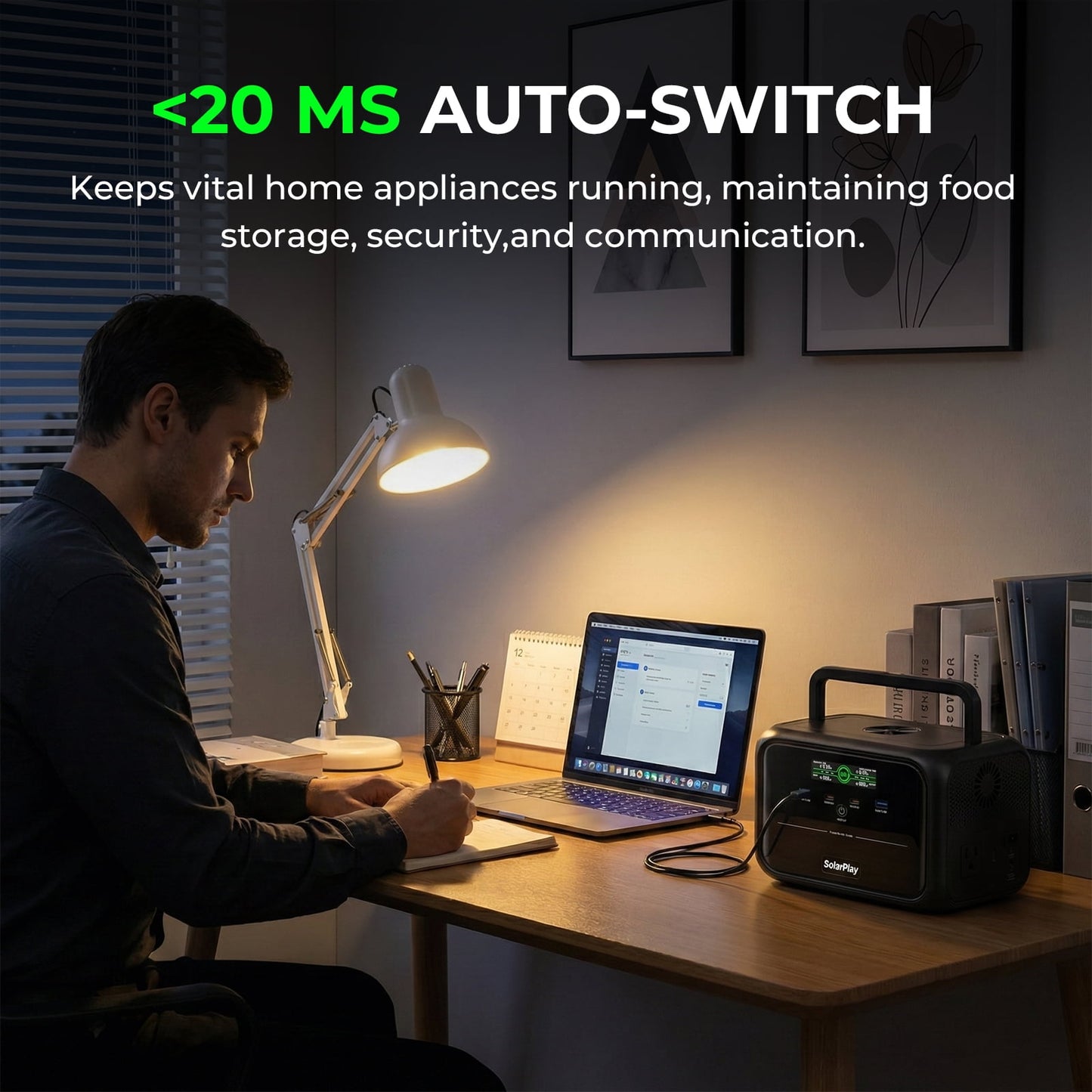 Solarplay Portable Power Station Q300,288Wh LiFePO4 Battery,300W Surge to 600W AC Output,Fast Charging Solar Generator for Outdoor,Camping,Home Use