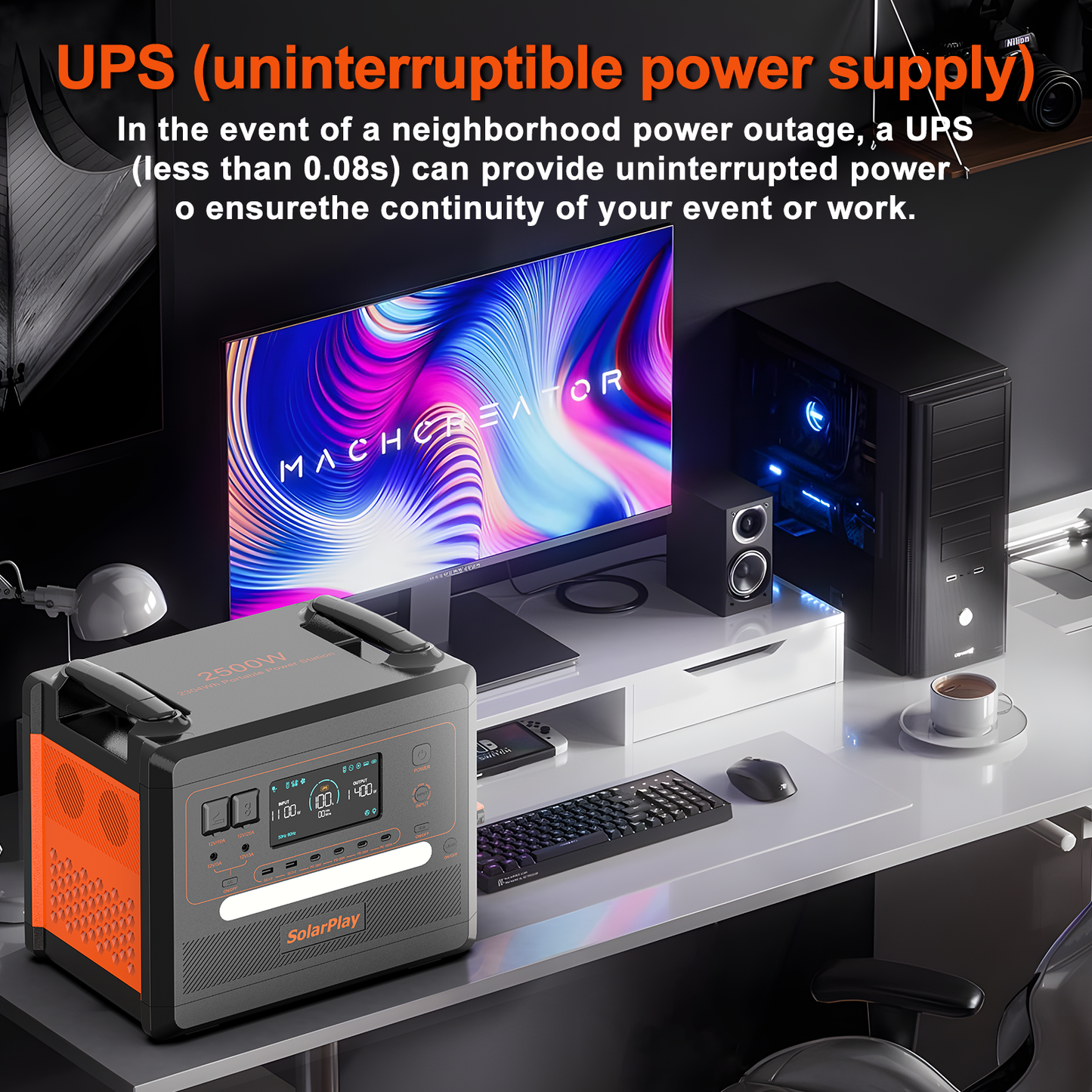 SolarPlay Q2402M Portable  Power Station with Trolley