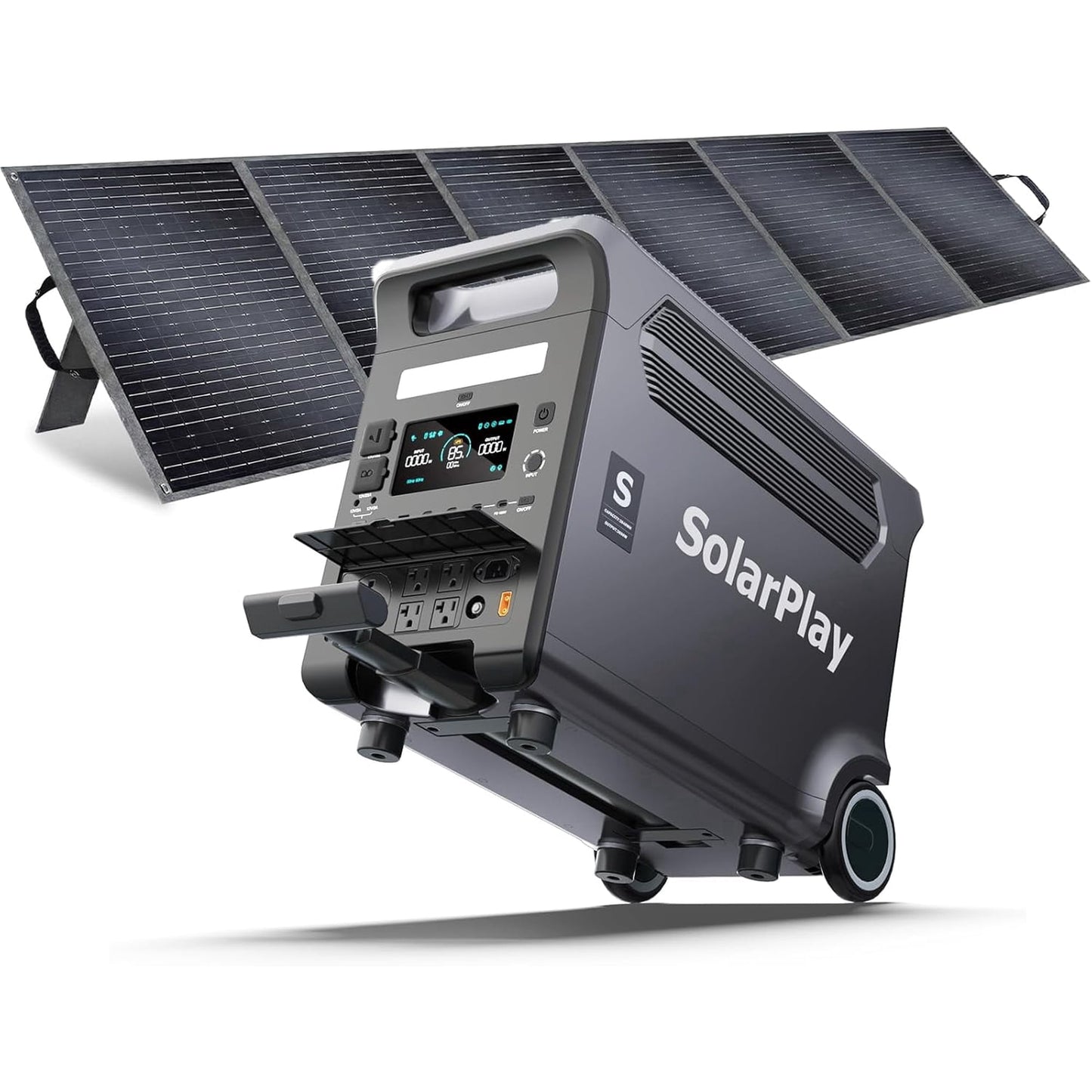 Solarplay 3840Wh 3600W Solar Generator with 400W Solar Panel, 15 Outputs for Home, Camping, Rvs & Power Outages