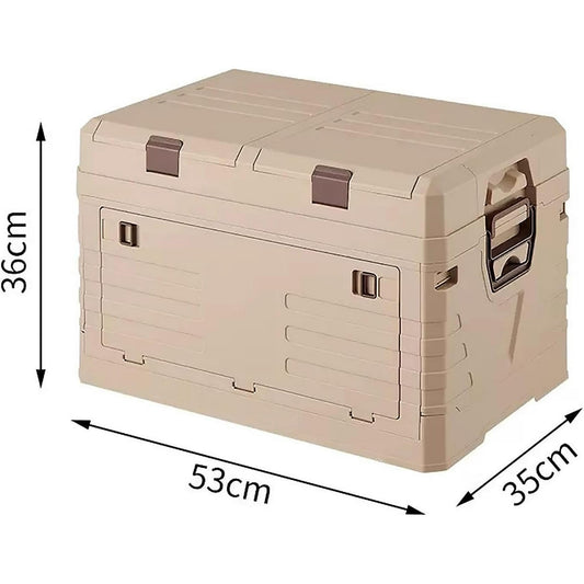 Solarplay Car Trunk Storage Box Thickened Car Storage Organizer multifunctional Plastic Stackable Storage Containers,Coffee-60L