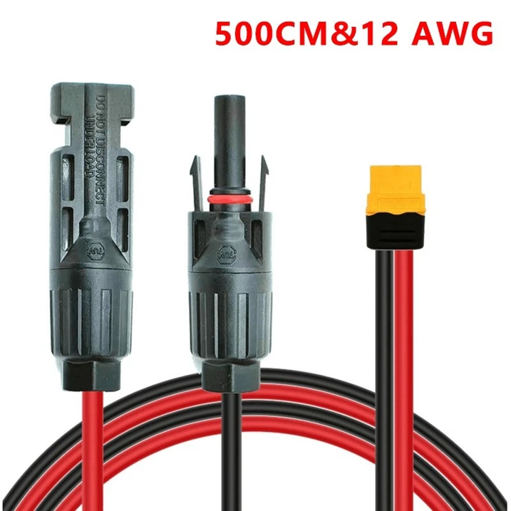XT90 Female to Solar Panel Connector Cable 10 AWG for Solar Panel Power Station