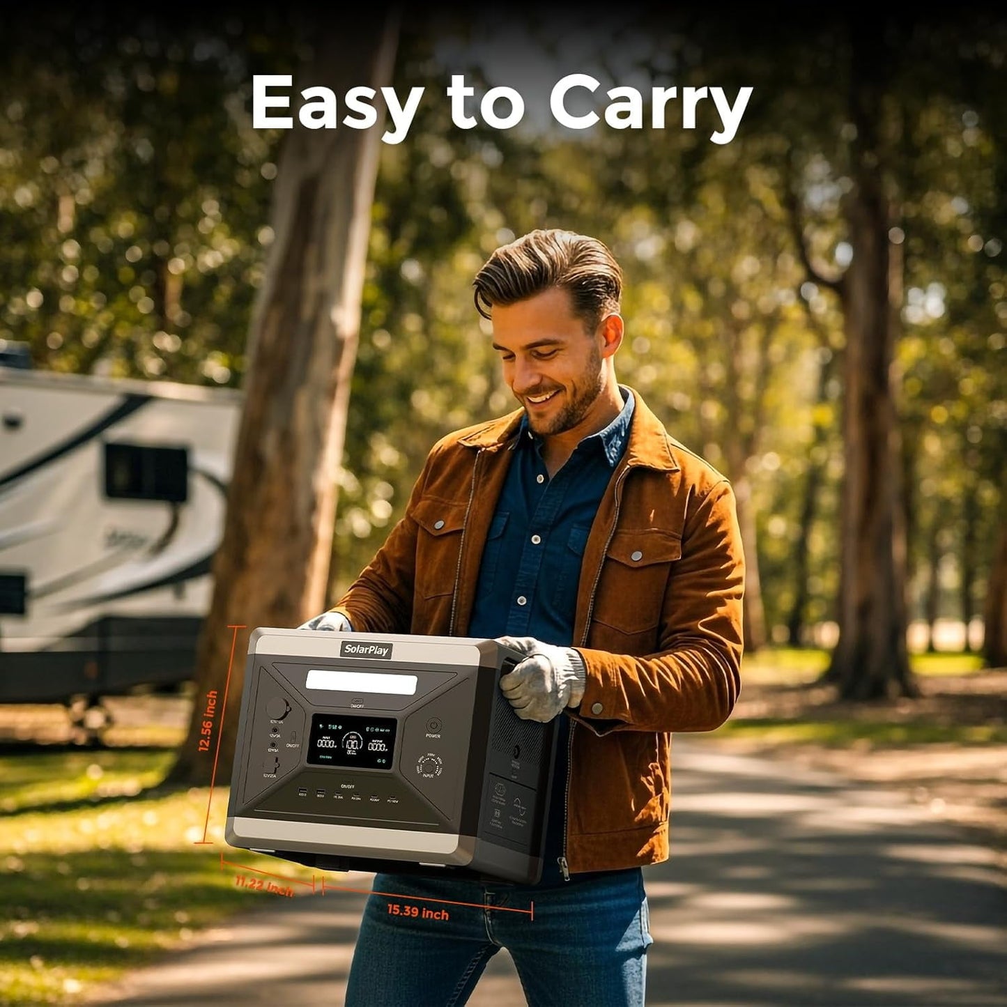 Solarplay 2400W(4800W Peak) Solar Generator, with 400W Solar Panel,2160Wh Portable LiFePO4 Battery Power Station for Camping Home Backup RV