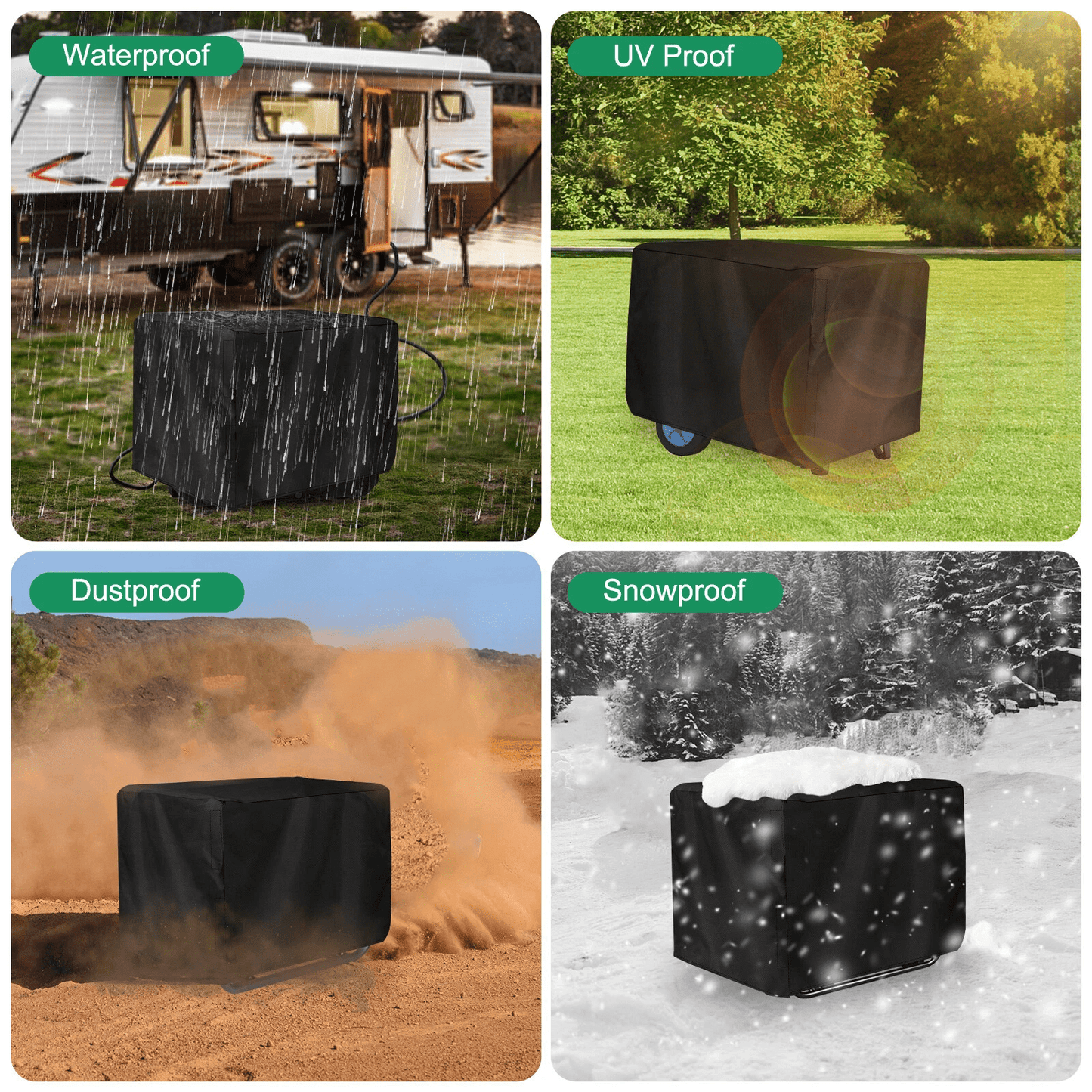 SolarPlay Universal Waterproof Generator Cover 600D Oxford Fabric Covers Heavy Duty