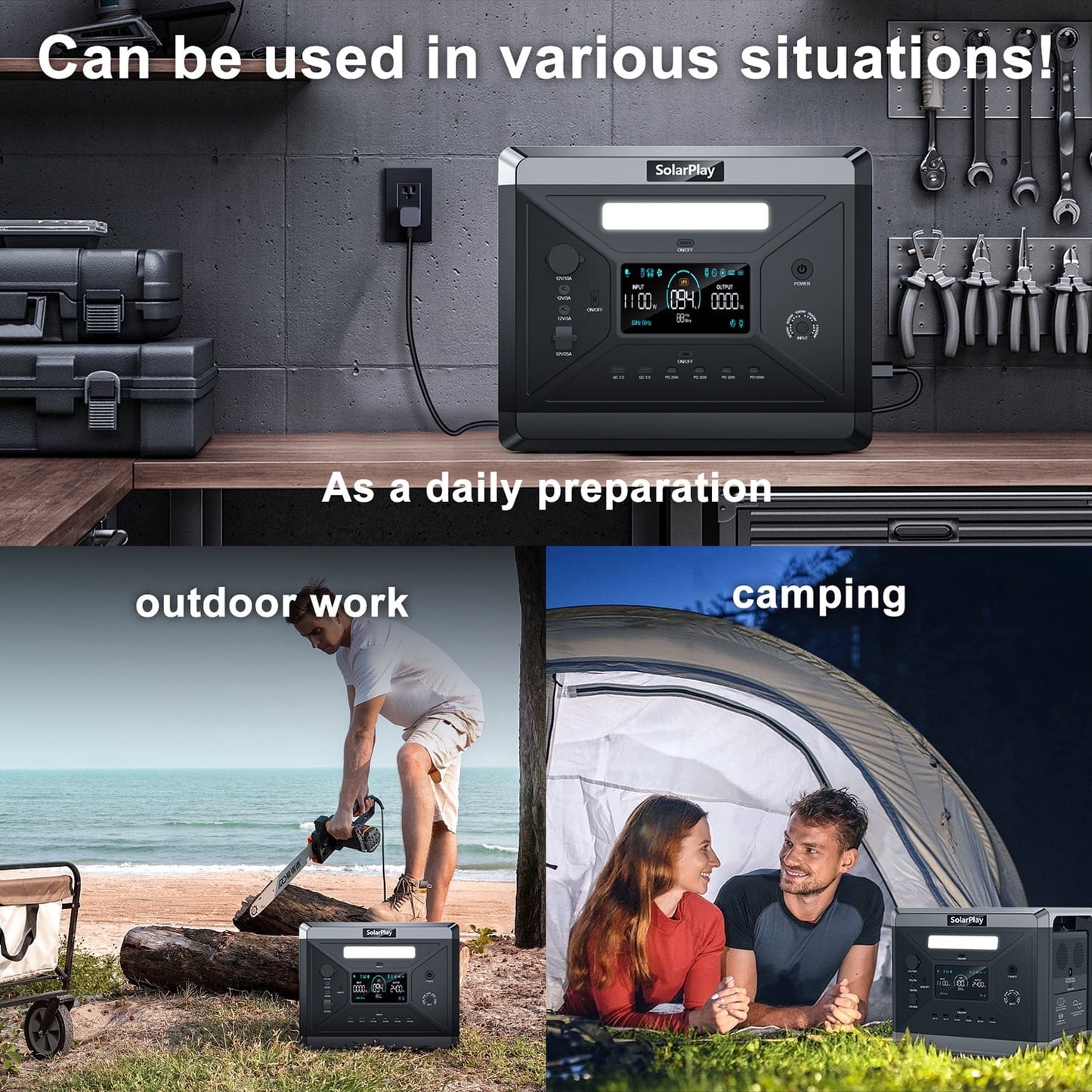 SOLARPLAY 2400W Continuous Portable Power Stations